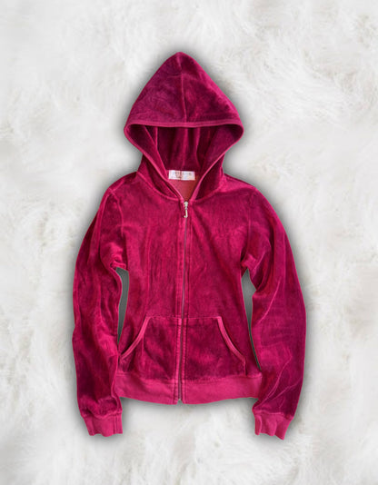 Juicy Couture Original Label Ruby Red Velour Jacket