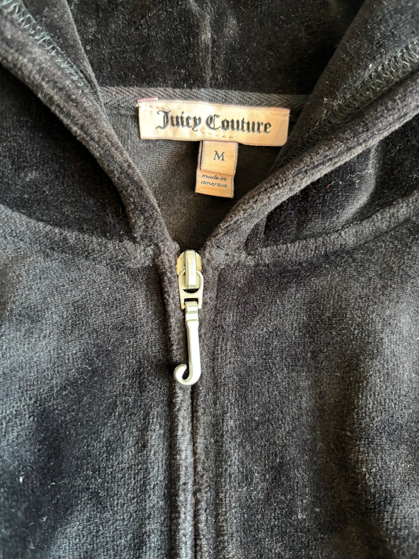 Juicy Couture Black Velour 2 Piece Tracksuit