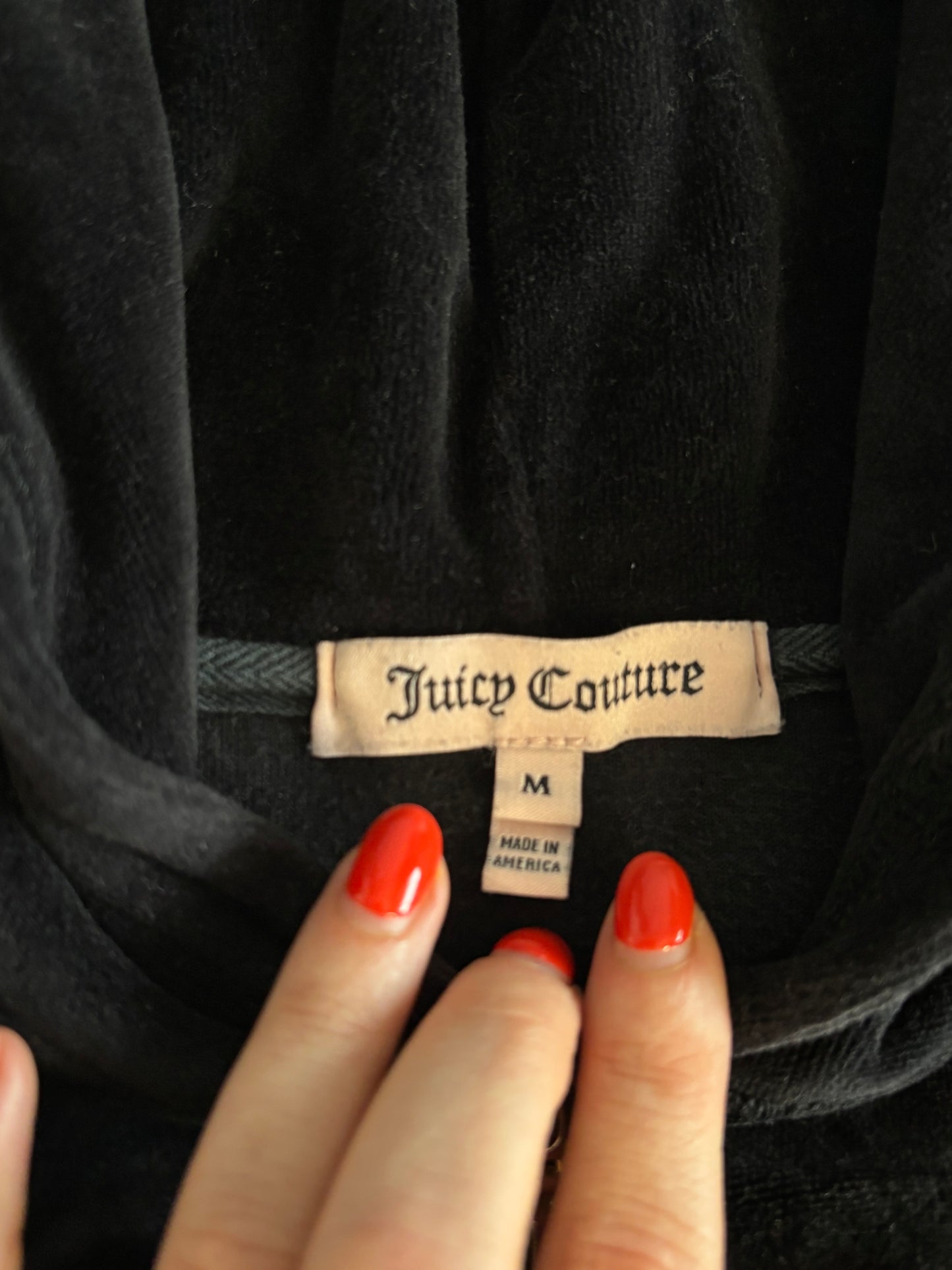 Juicy Couture Black Velour 2 Piece Tracksuit
