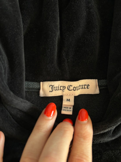 Juicy Couture Black Velour 2 Piece Tracksuit