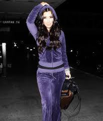 Juicy Couture Purple Velour Twin Dog Bedazzled 2 Piece Tracksuit