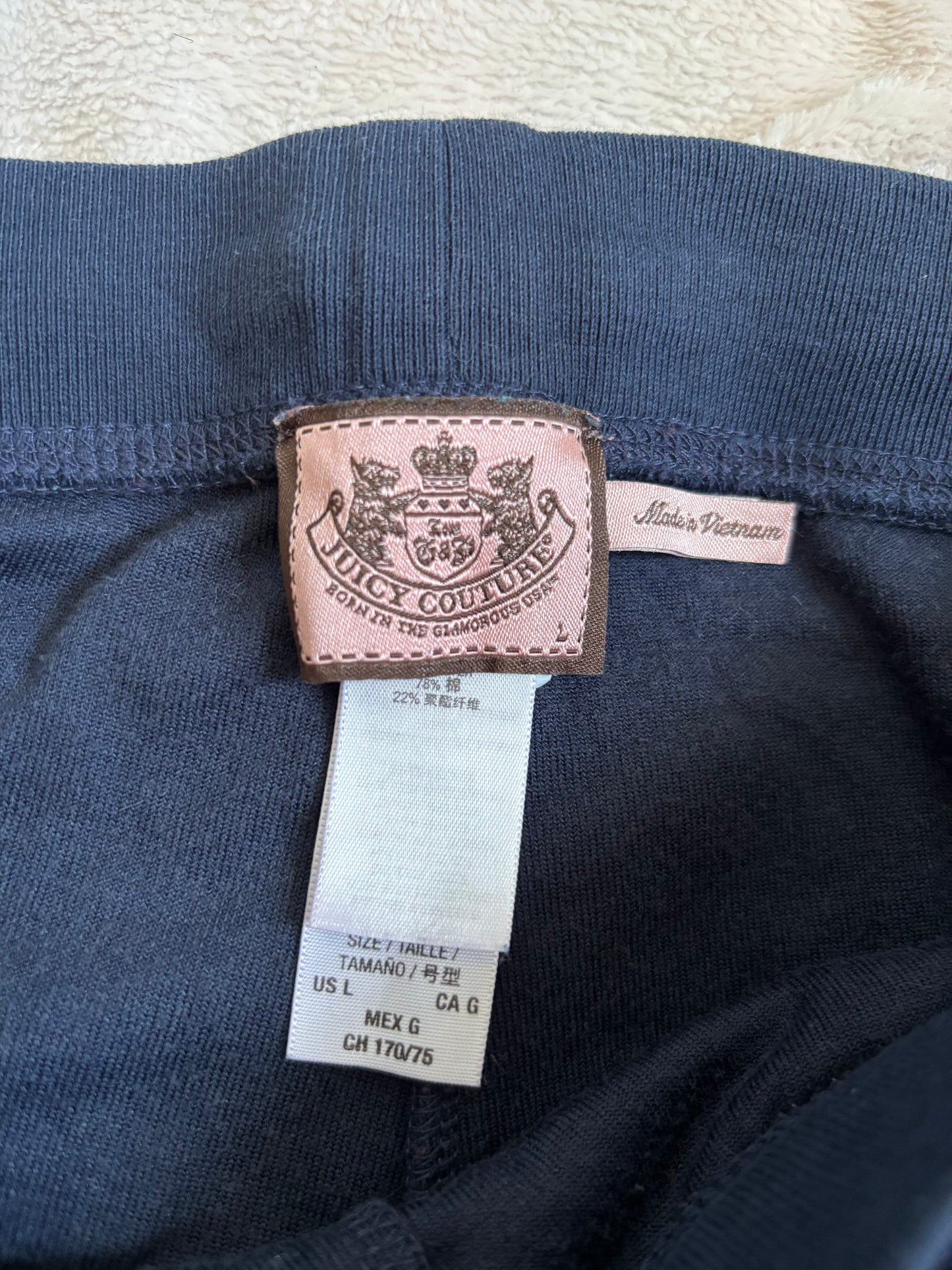 Juicy Couture Navy Velour 2 Piece Tracksuit