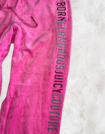 Juicy Couture Pink Velour 2 Piece Tracksuit