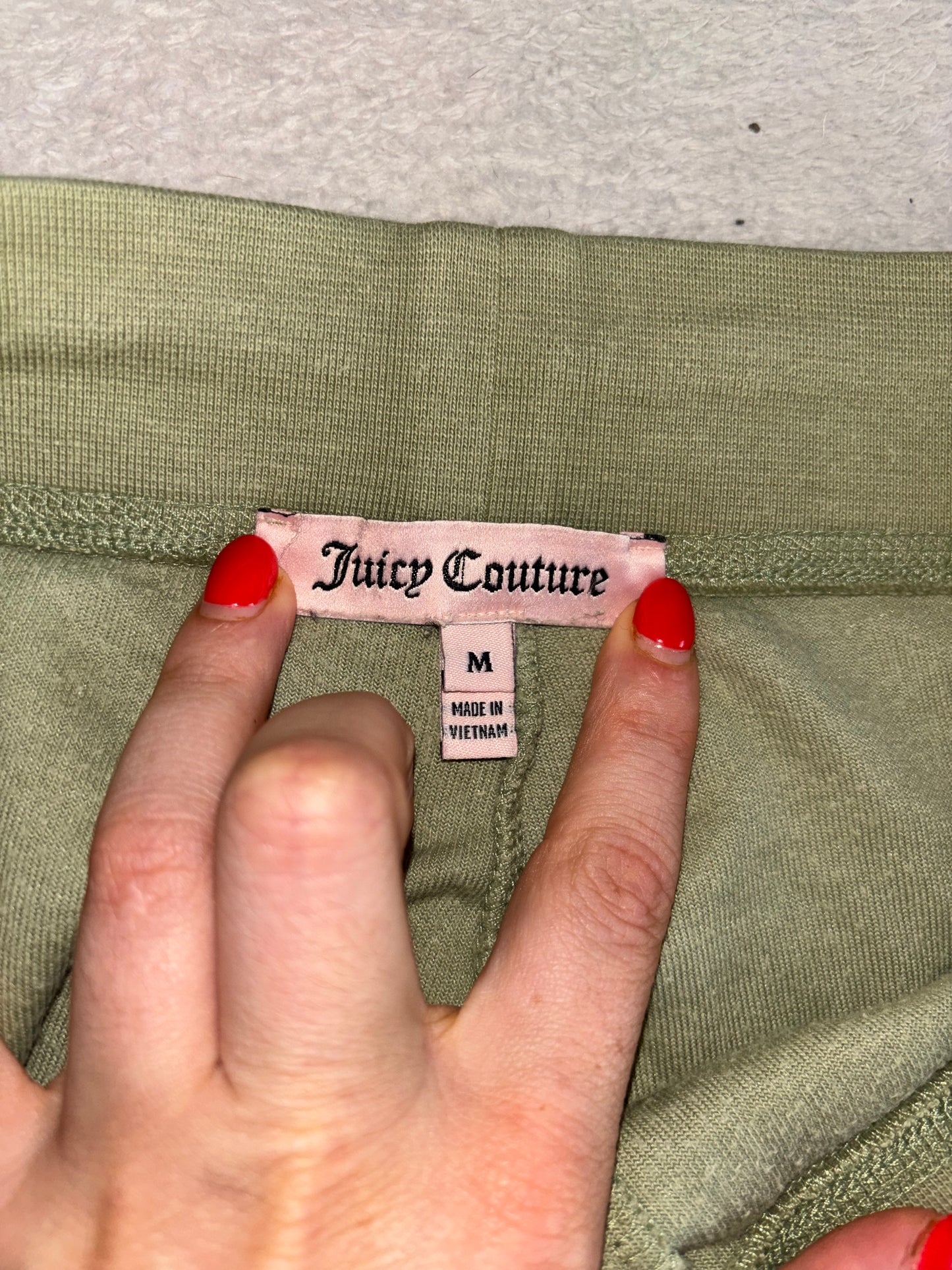 Juicy Couture Sage Green Velour 2 Piece Tracksuit