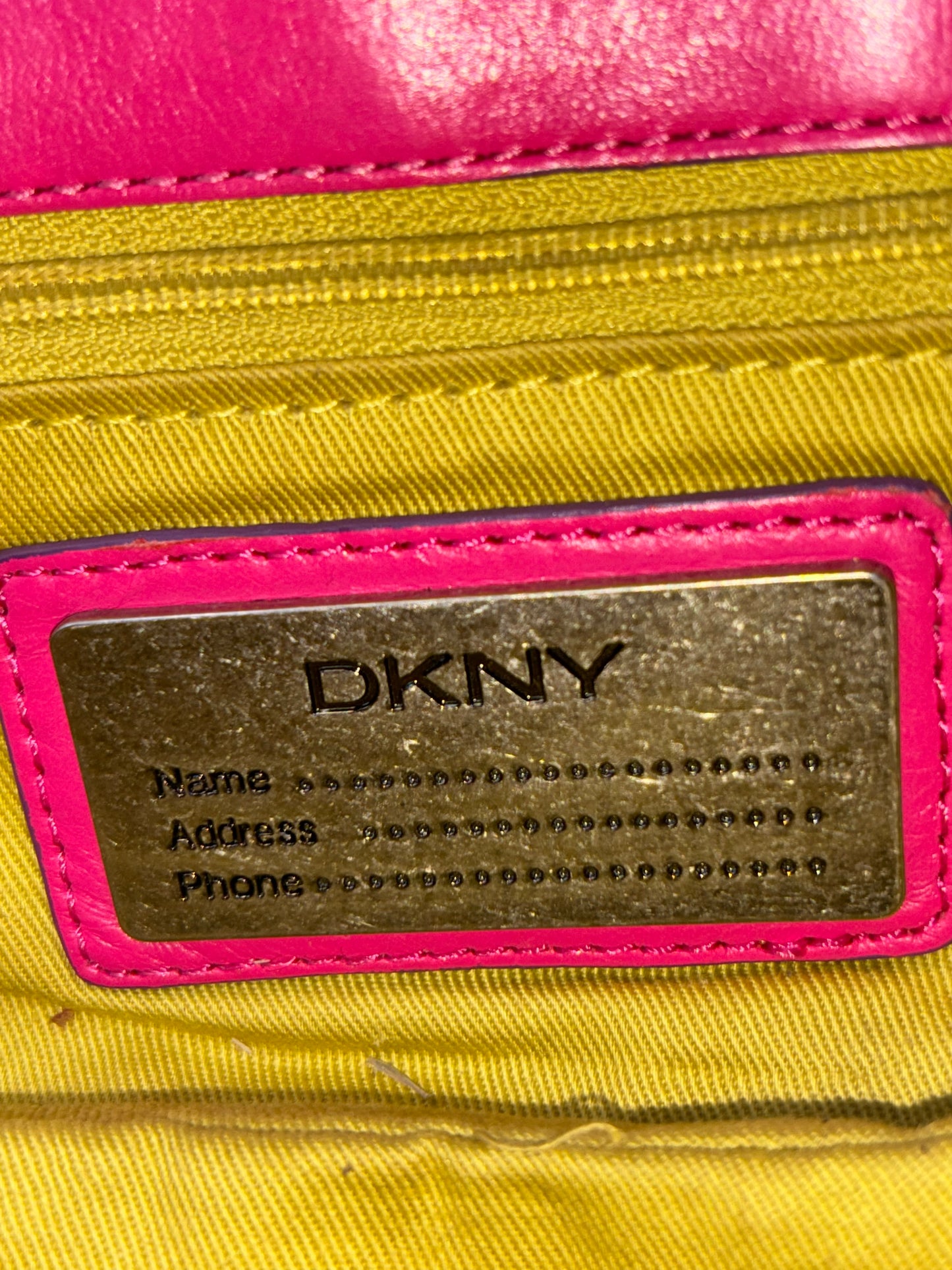 DKNY Vintage Micro Mini Hot Pink Leather Handbag