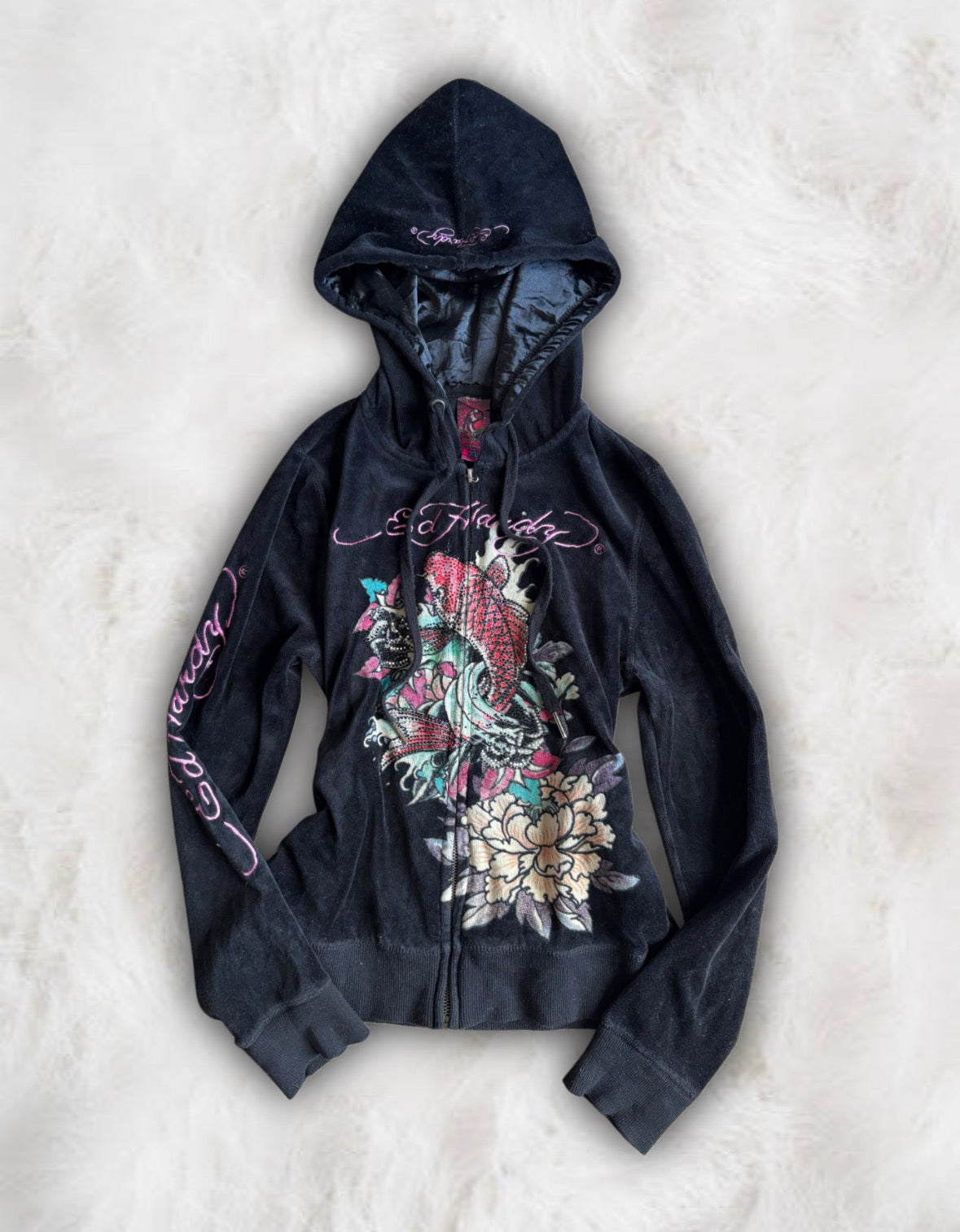 Ed Hardy Vintage 90s Japanese Koi Fish Hoodie