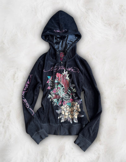 Ed Hardy Vintage 90s Japanese Koi Fish Hoodie