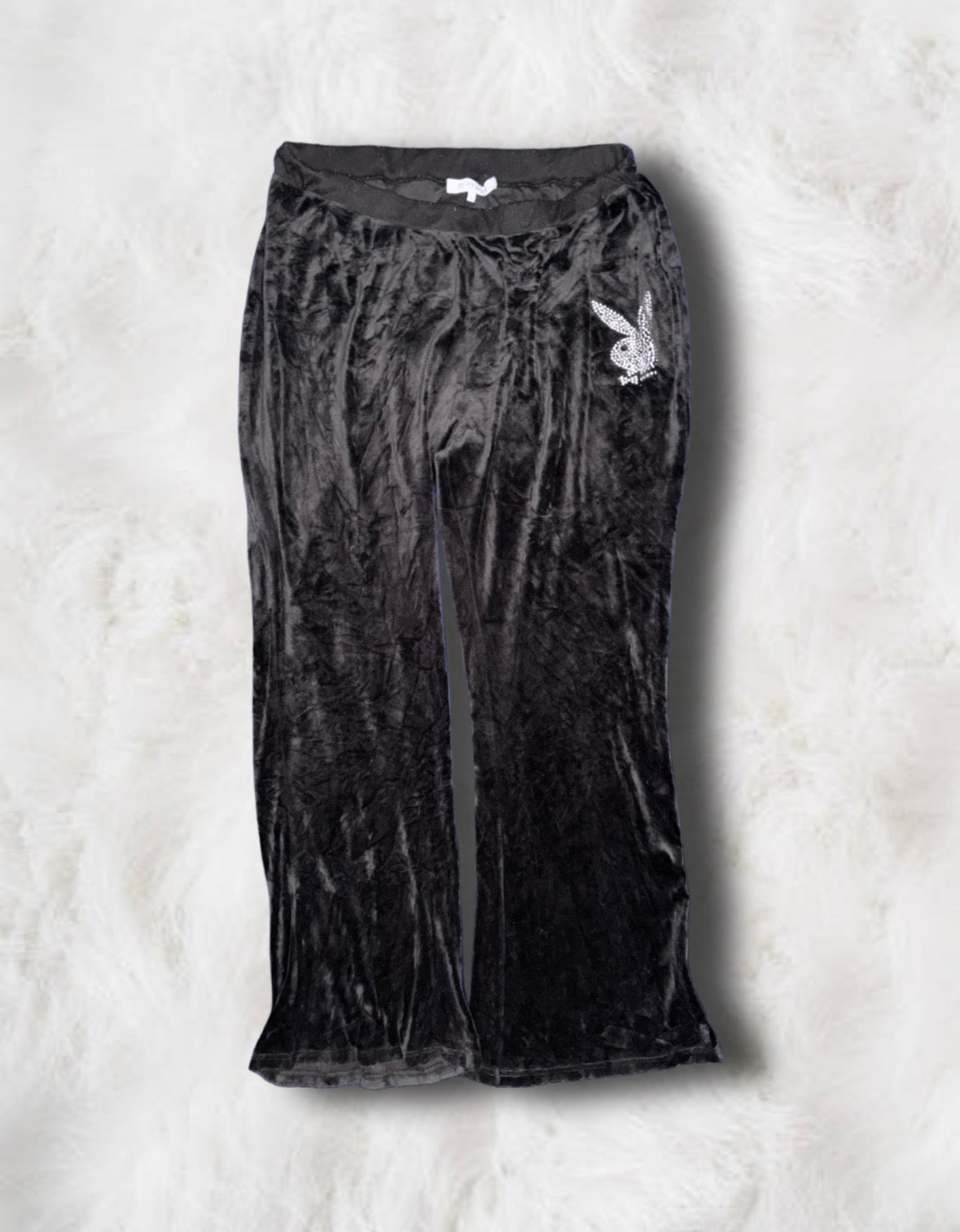 Playboy Black Velour Pants
