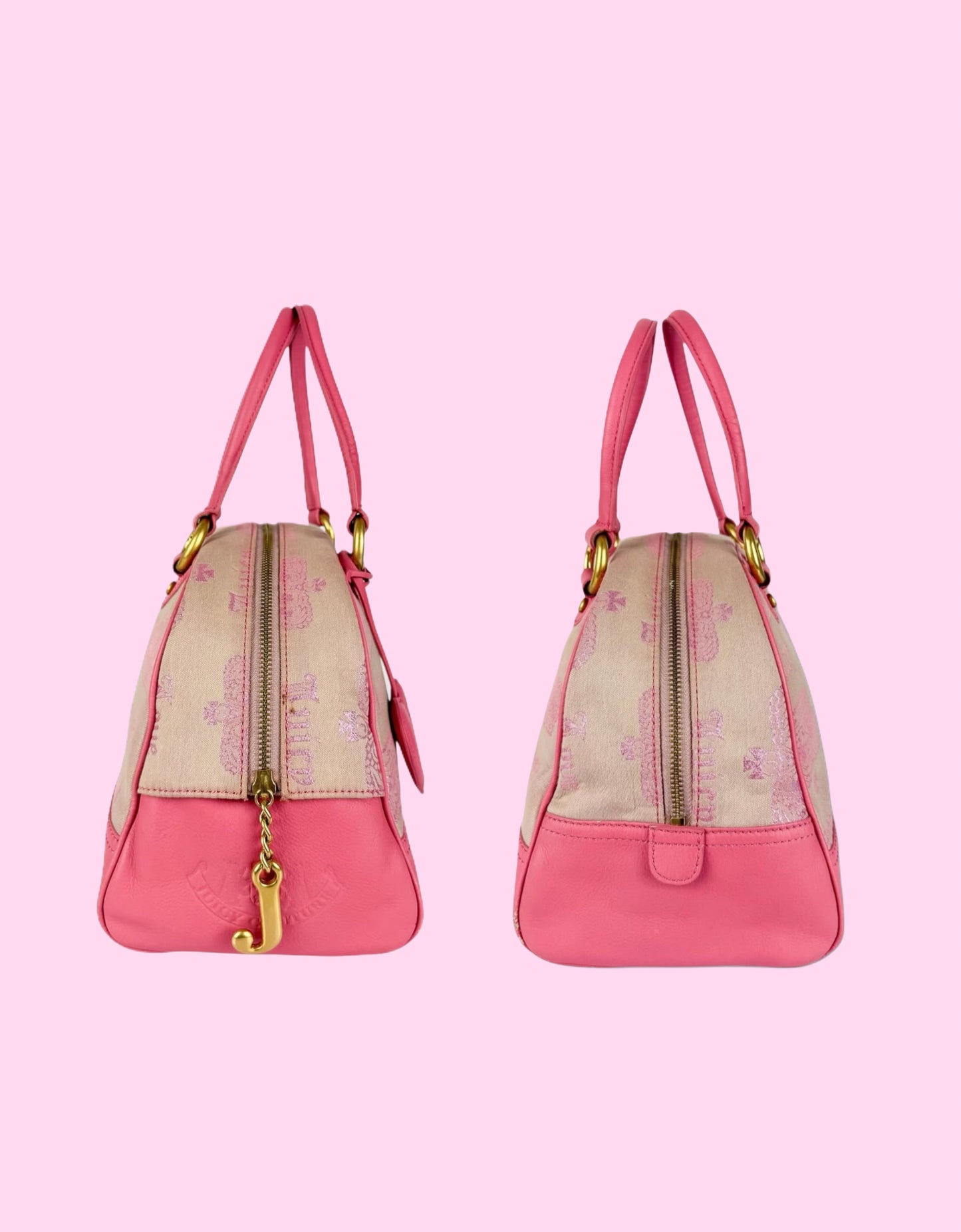 Juicy Couture Pink Rare Vintage Bowler Bag RN52002/ CA 16396