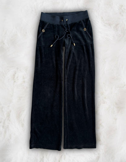 Juicy Couture Rare Black Velour 2 Piece Tracksuit