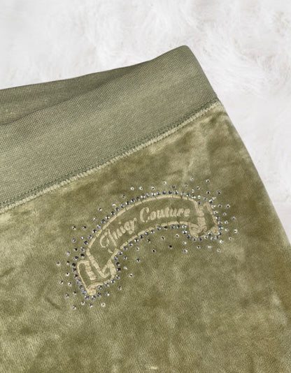 Juicy Couture Sage Green Velour 2 Piece Tracksuit