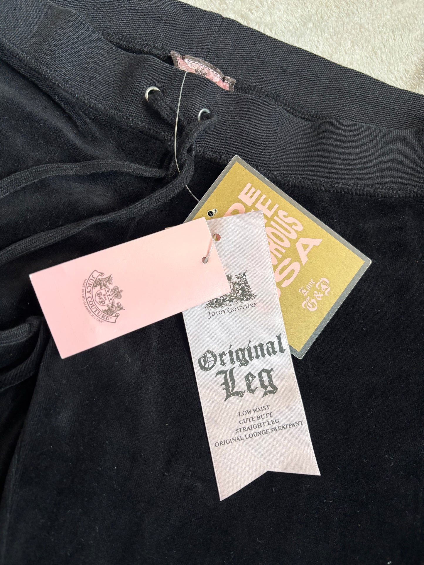 Juicy Couture Deadstock Black Velour 2 Piece Tracksuit