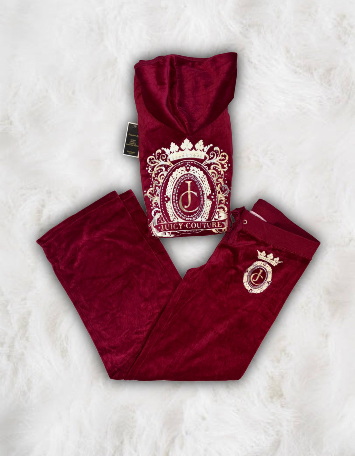 Juicy Couture Deadstock Red Velour 2 Piece Tracksuit