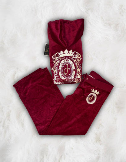 Juicy Couture Deadstock Red Velour 2 Piece Tracksuit
