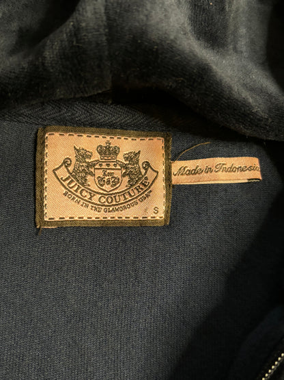 Juicy Couture Navy Velour “Peace & Love” 2 Piece Tracksuit