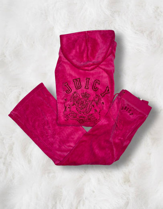 Juicy Couture Barbie Pink Velour 2 Piece Tracksuit
