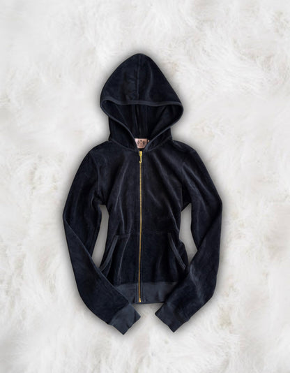 Juicy Couture Rare Black Velour 2 Piece Tracksuit