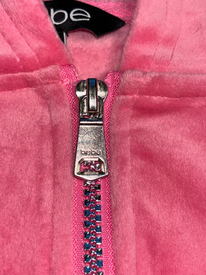 Bebe Brand New Barbie Pink Diamanté Tracksuit (Medium) - Rhinestone Missing