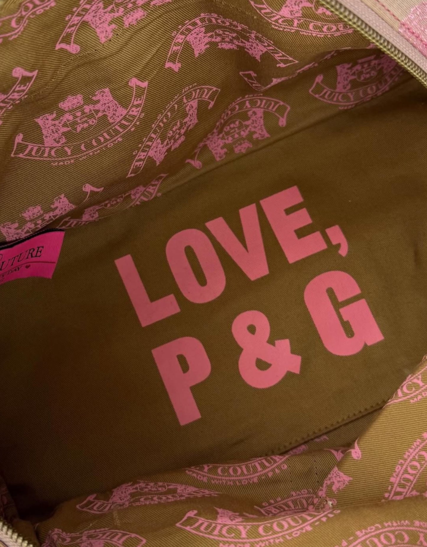 Juicy Couture Pink Rare Vintage Bowler Bag RN52002/ CA 16396