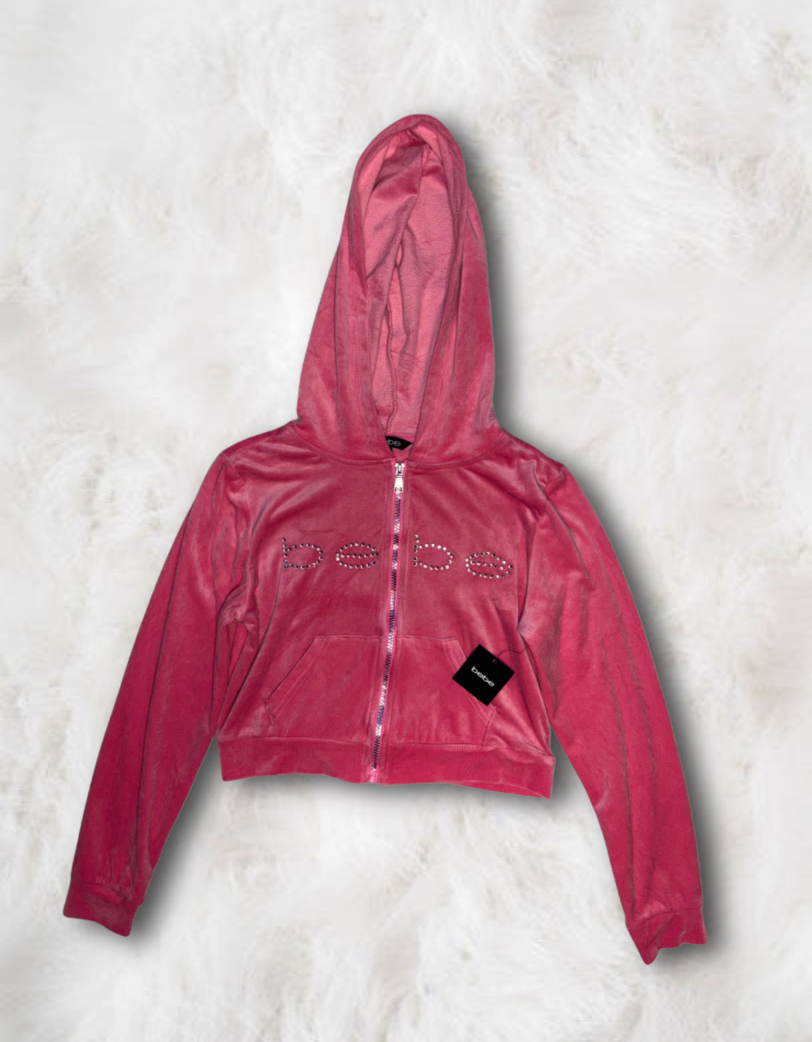 Bebe Brand New Barbie Pink Diamanté Tracksuit (Medium)