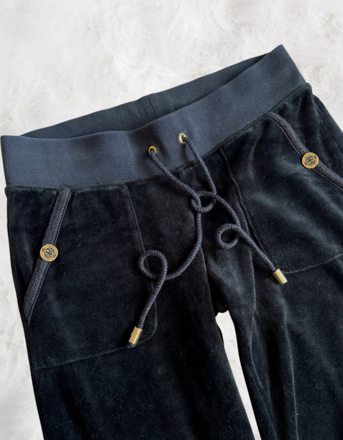 Juicy Couture Rare Black Velour 2 Piece Tracksuit